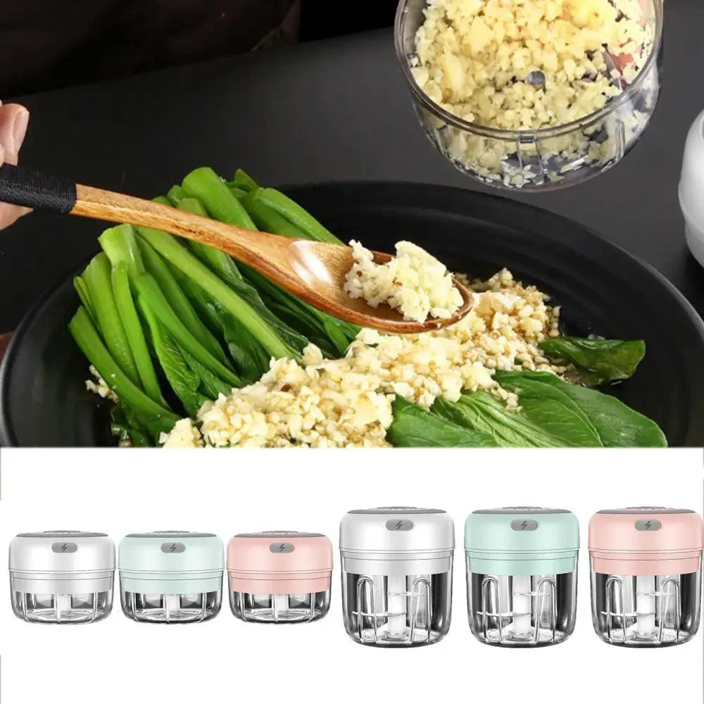 Durable Electric Food Crusher Mini Garlic Press Garlic Crusher Vegetable Chopper For Kitchen Crushed Garlic Crushed Ginger Crushed Chili