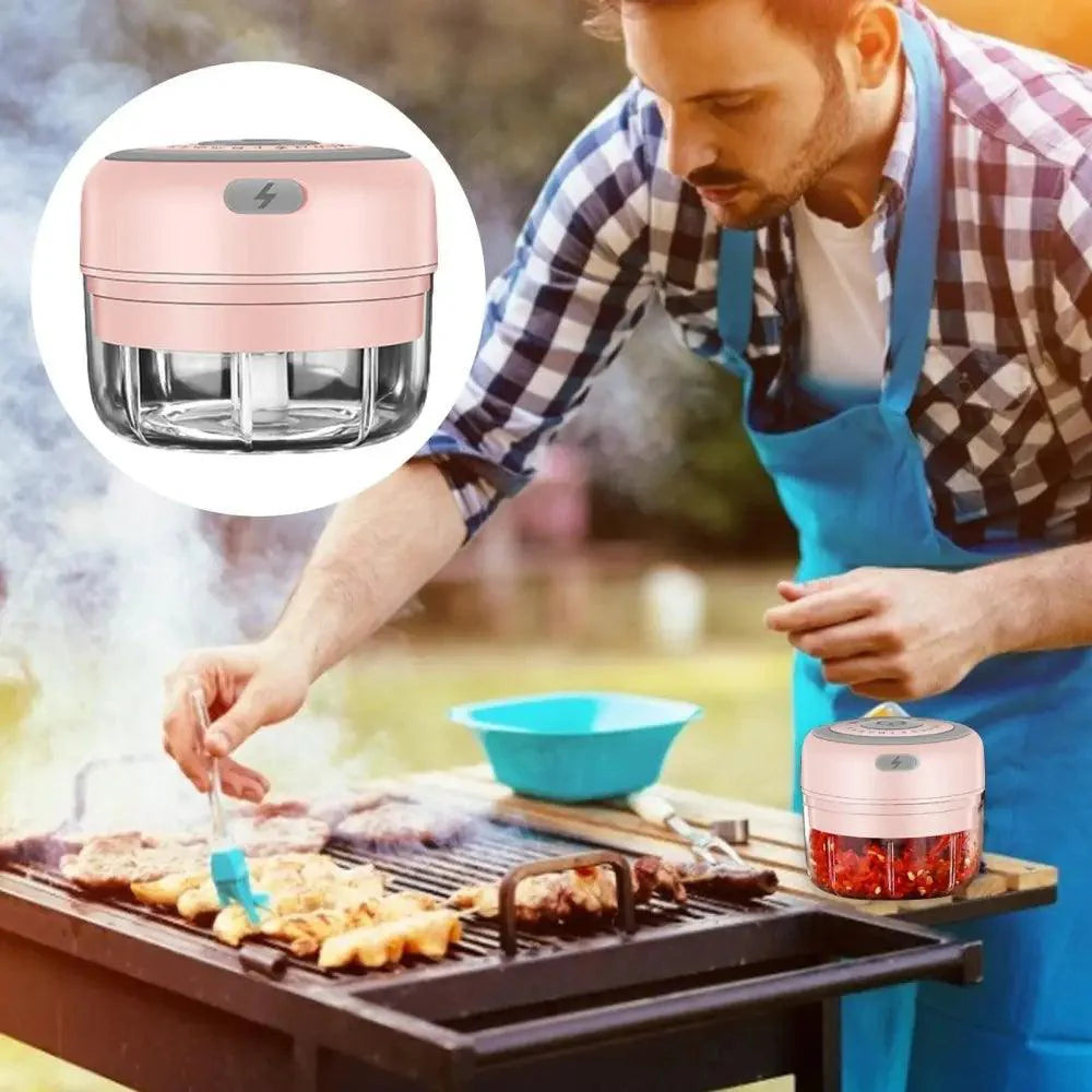 Durable Electric Food Crusher Mini Garlic Press Garlic Crusher Vegetable Chopper For Kitchen Crushed Garlic Crushed Ginger Crushed Chili