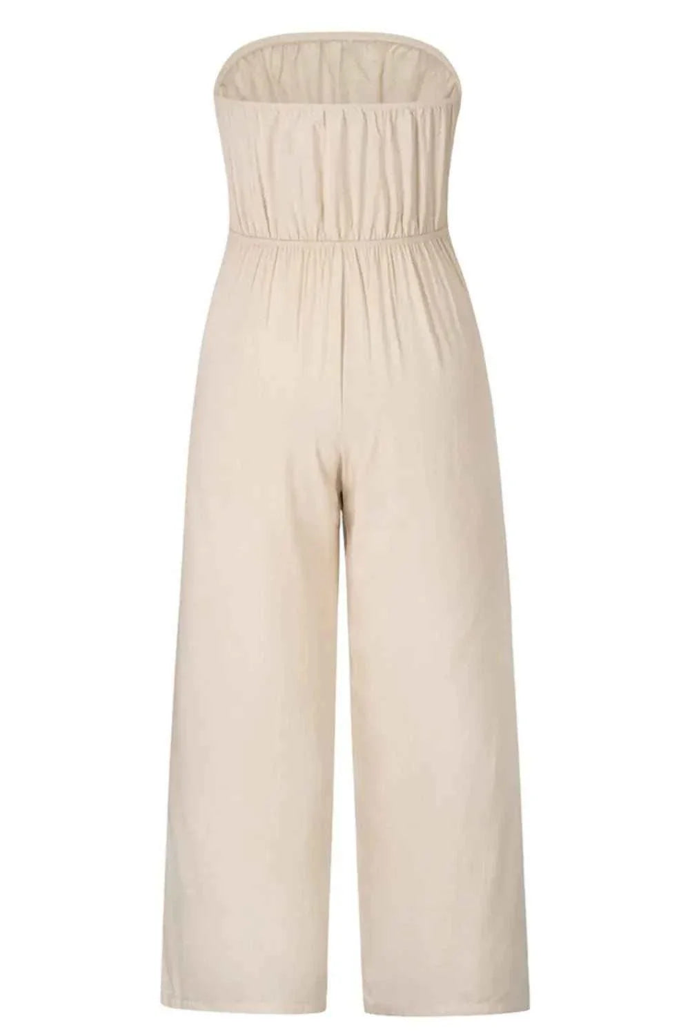 Tied Cutout Tube : Wide Leg Jumpsuit