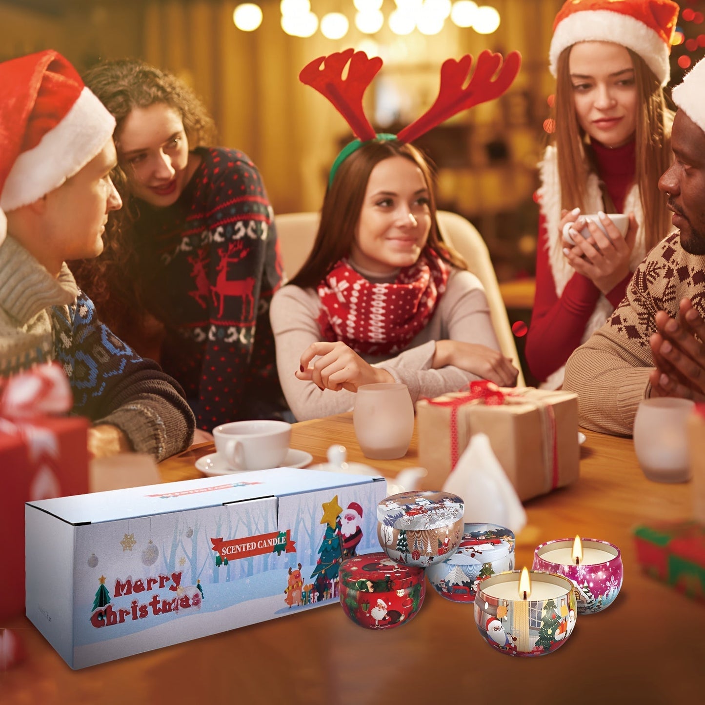 16pcs Christmas Scented Candle, Smoke-free, No-drip, Elegant Romantic Candle, Suitable For Family, Church, Seasonal Celebrations, Also Very Suitable For Christmas Use, As A Gift To Relatives And Friends.