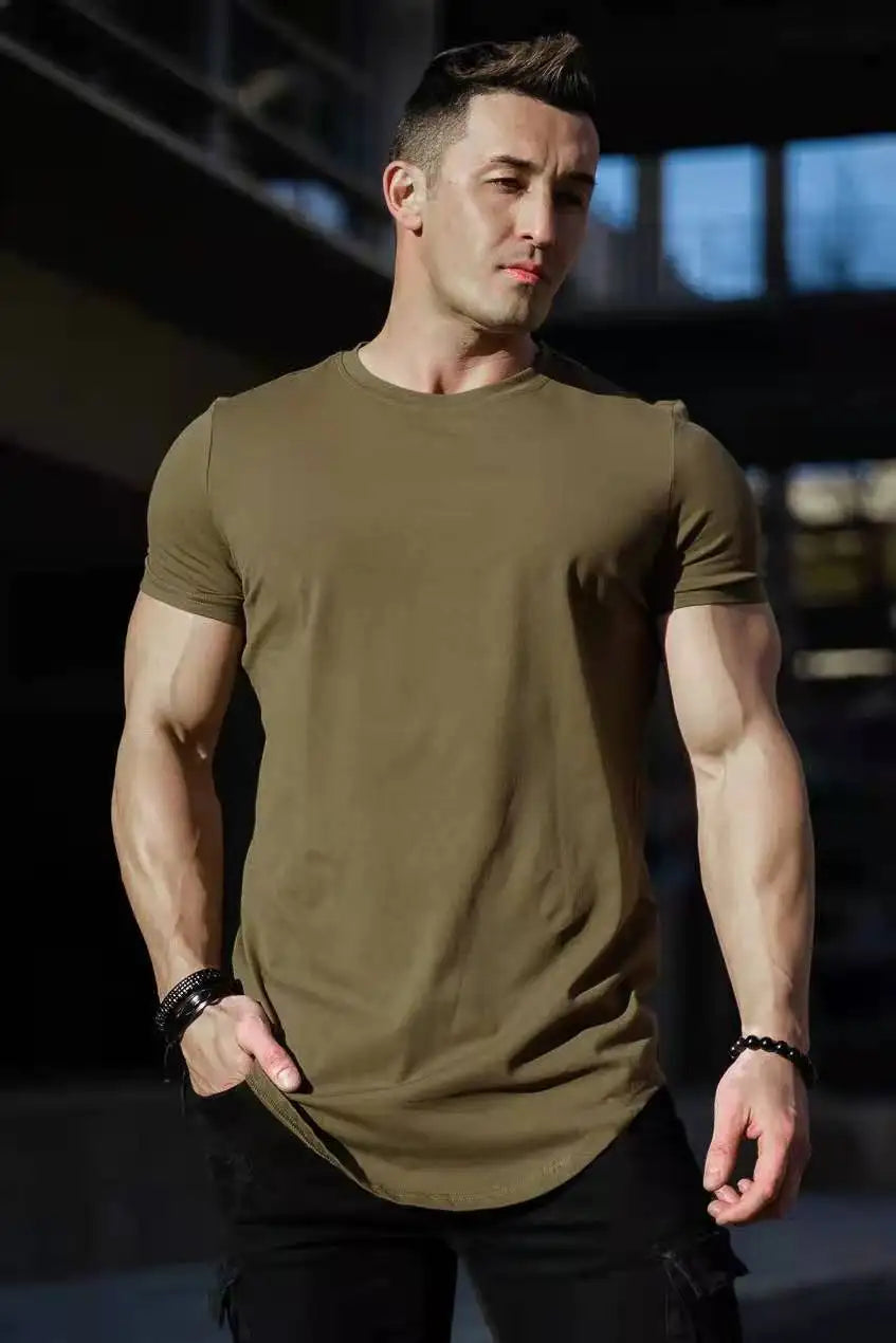 Men's Casual Short-sleeved Sports Fitness T-shirt