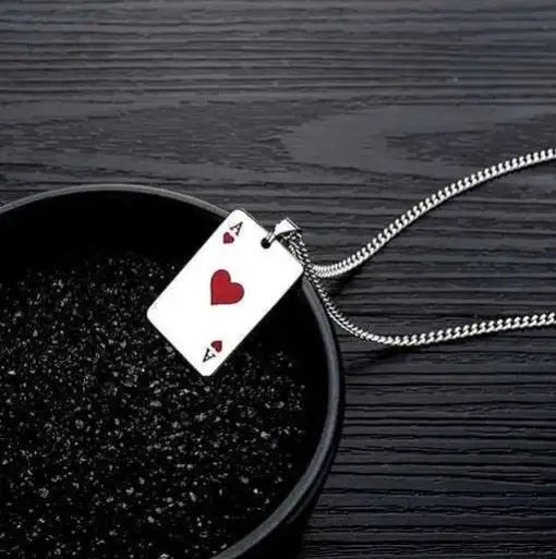 Couple Instagram Style Poker Pendant Necklace