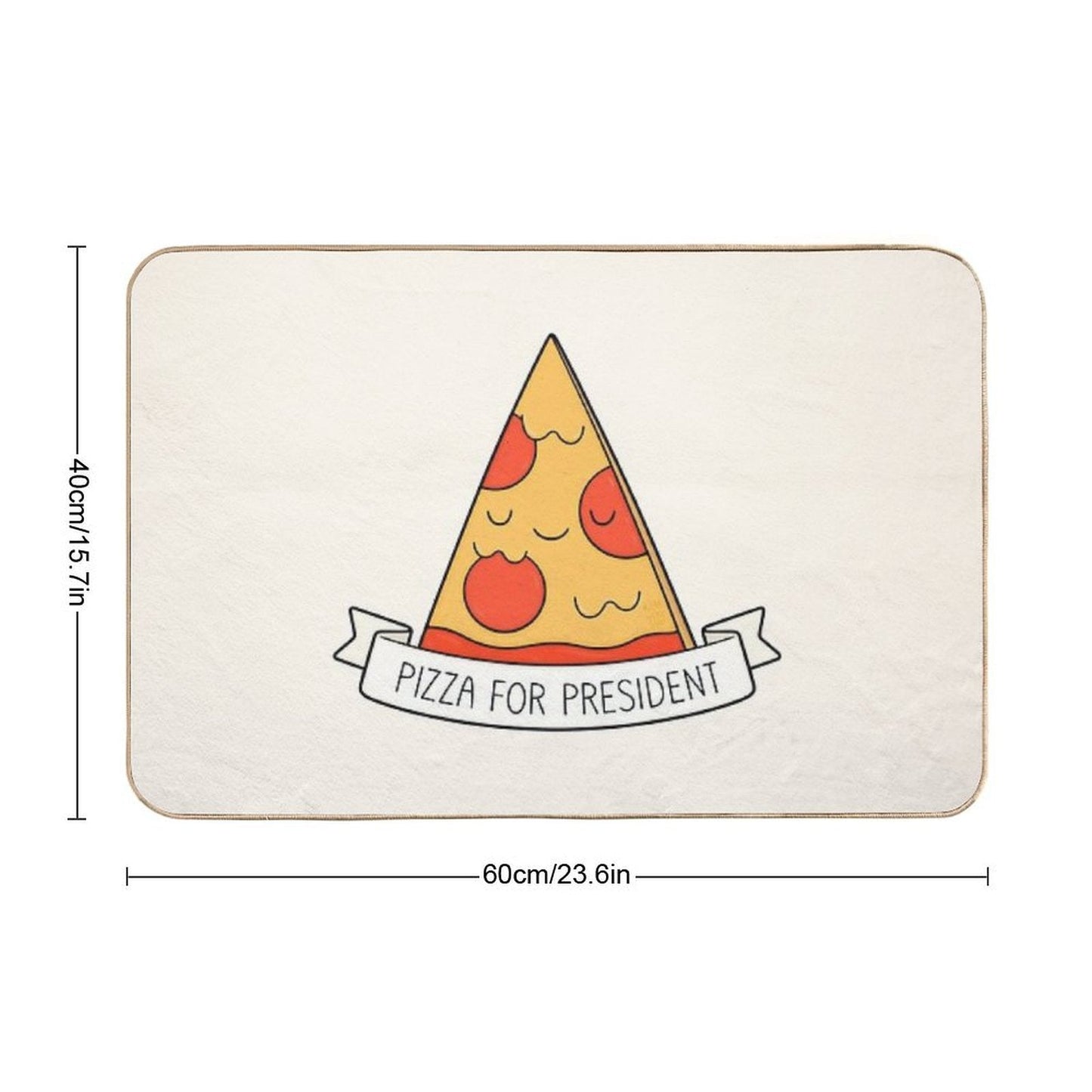 Pizza For President  Rapid-Drying Bath Mat