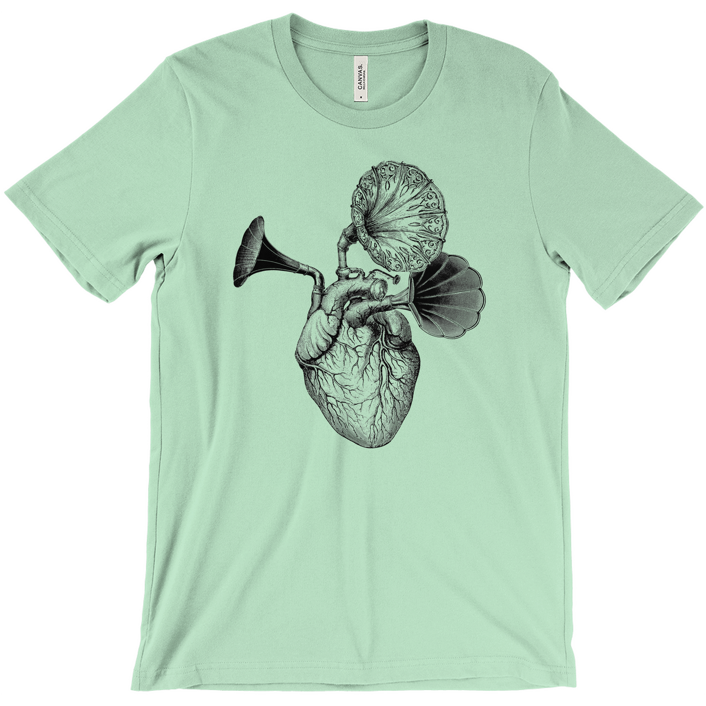 Music Comes from the Heart - Steampunk Anatomy Tee
