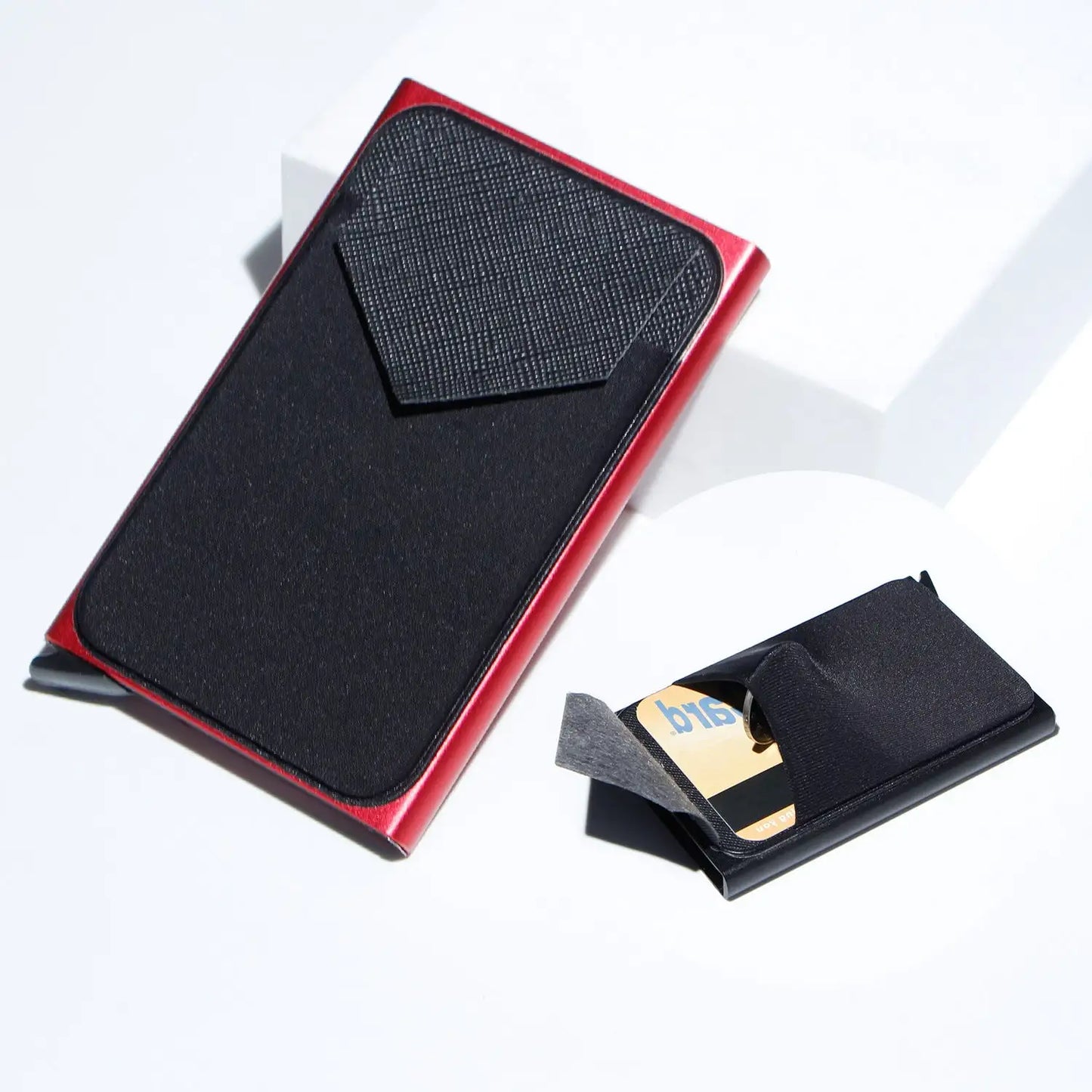 Metal Card Holder, Money Clip Aluminum Alloy Lycra Cloth