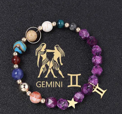 Natural Stone Hemp Stone Cut Surface Eight Planets Personalized Fashionable All-match