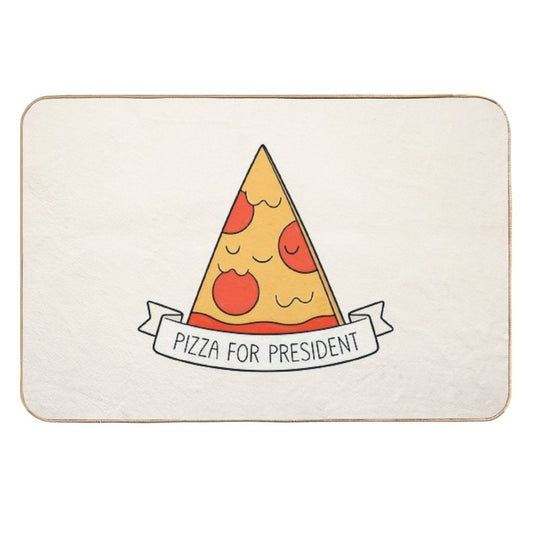 Pizza For President  Rapid-Drying Bath Mat