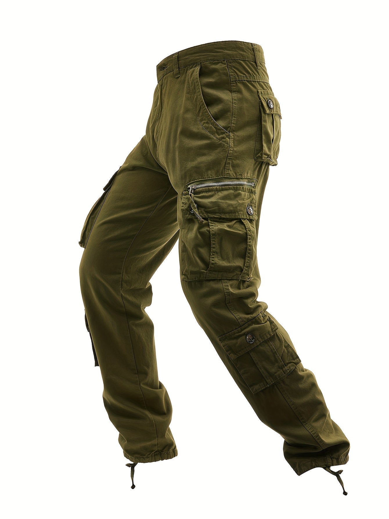 Men’s 8-Pocket Plus Size Cotton Tactical Cargo Pants – Outdoor Street Style Overalls - Premium trousers from Lizard Vigilante - Just $53.99! Shop now at Lizard Vigilante