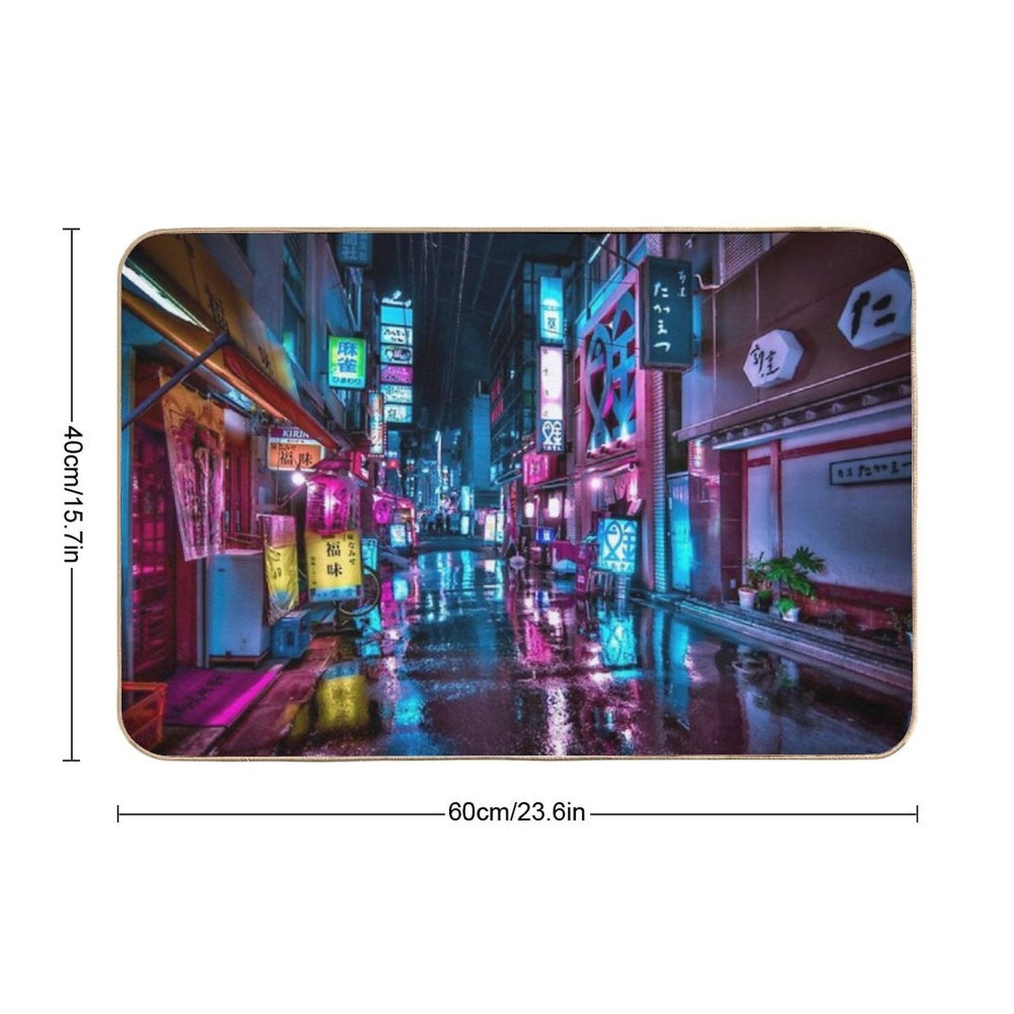 Tokyo at Night - Shimbashi  Multi-Purpose Bath Mat