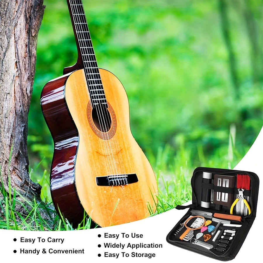 79-Piece Professional Guitar Tool Kit – Ultimate Repair and Setup Kit for Ukulele, Bass, Mandolin, and Banjo - Premium  from Lizard Vigilante - Just $34.88! Shop now at Lizard Vigilante