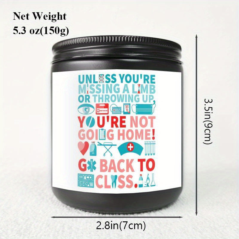 1pc Lavender Scented Candle Gift Idea, School Nurse Gifts, School Nurse Supplies, School Nurse Office Decorations Decors, School Nurse Appreciation Gifts, Gift For Women Men School Nurse, Gift Daily Funny Unique Meaningful It