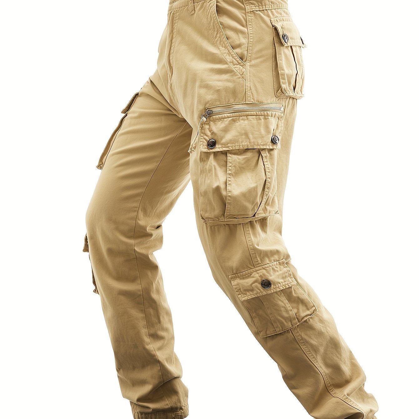 Men’s 8-Pocket Plus Size Cotton Tactical Cargo Pants – Outdoor Street Style Overalls - Premium trousers from Lizard Vigilante - Just $53.99! Shop now at Lizard Vigilante