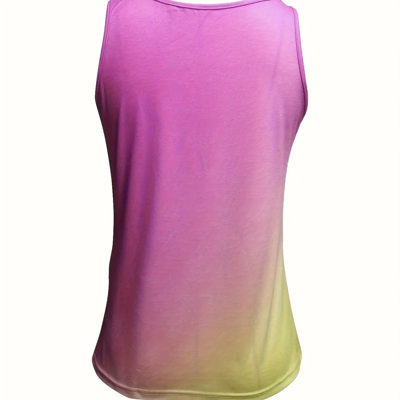 Ladies' Gradient Color Letter Printed Casual Versatile Fashion Vest