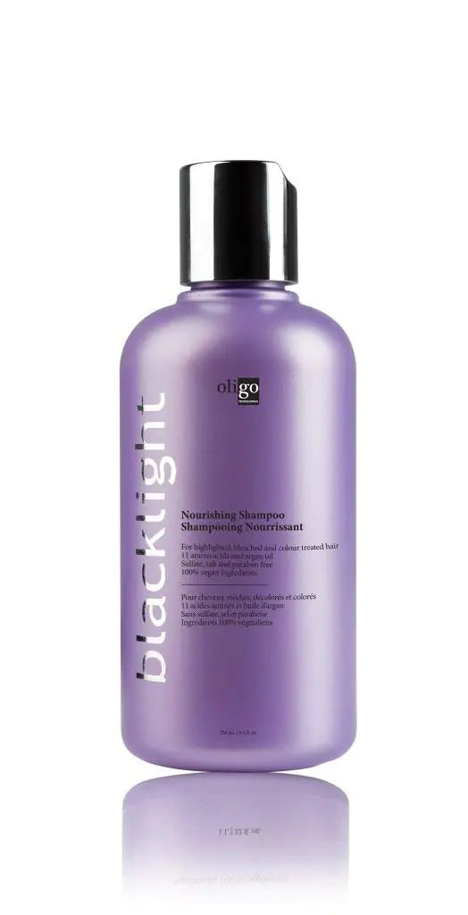 Blacklight Nourishing Shampoo by Oligo Professionnel | Moisturizing Hydration Light Shampoo | Paraben Free Spa Shampoo for Color Treated Hair | Color Extending Moisture Balance Shampoo (8.5 oz.)