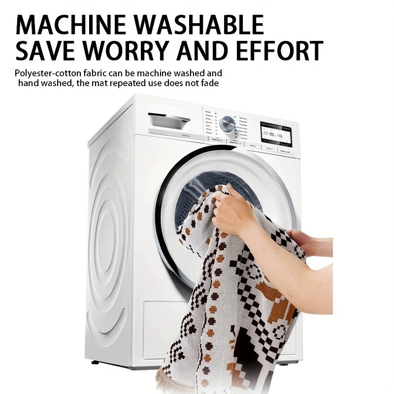 1pc 35.43inch *59.06inch Bohemian Carpet Picnic Mat, Outdoor Mat Camping Supplies, Picnic Cloth & Sofa Blanket, Moisture-proof Mat Ethnic Style Household Goods