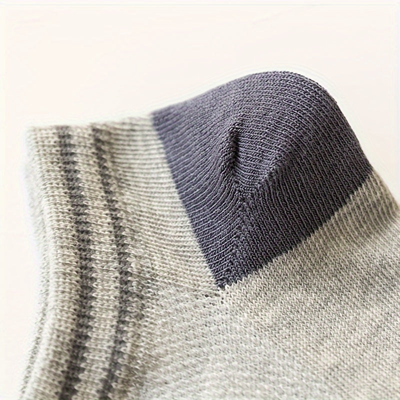 5 Pairs Of Boy's Trendy Dinosaur Pattern No Show Socks, Comfy Breathable Casual Soft Socks For Kid's Outdoor Activities