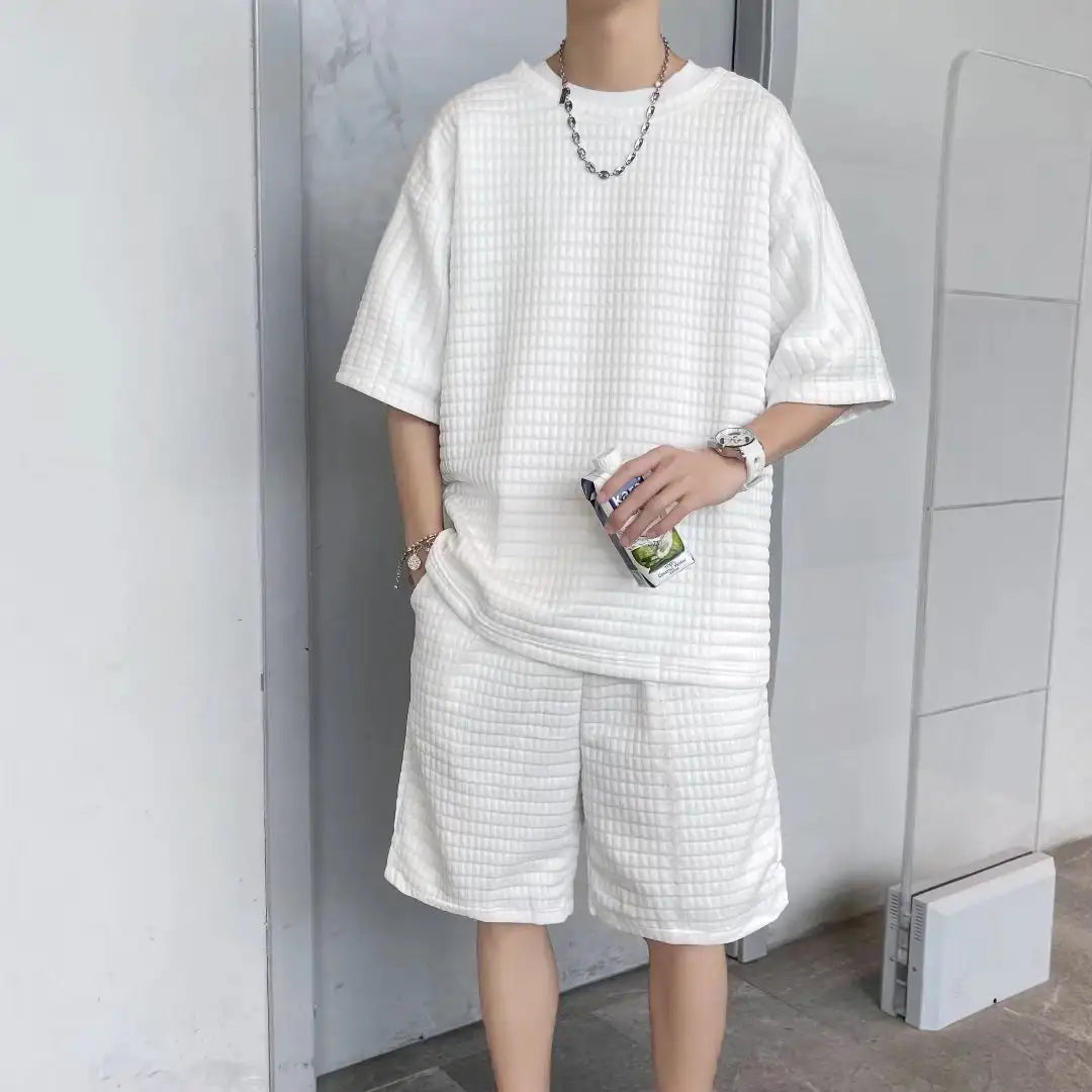 Loose Short Sleeve T-shirt Shorts Trendy Handsome Casual Two-piece Suit