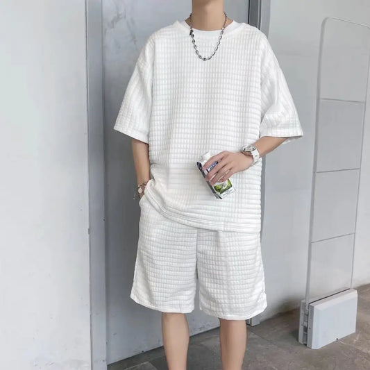 Loose Short Sleeve T-shirt Shorts Trendy Handsome Casual Two-piece Suit