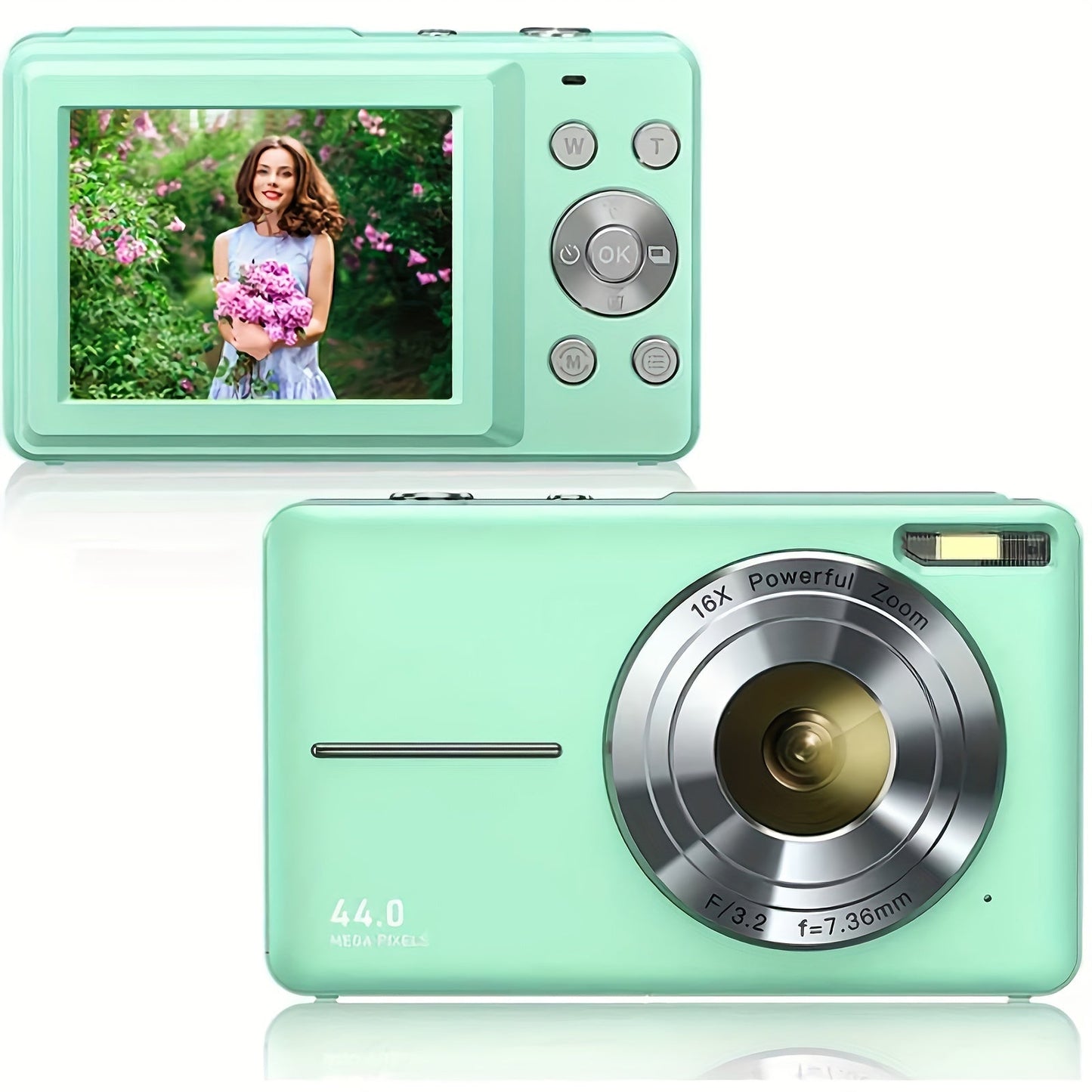 Digital Camera, 1080P FHD Camera 44MP Point And Shoot Digital Camera, 16X Zoom Compact Portable Point Shoot Camera Suitable For Thanksgiving Christmas And New Year Gifts