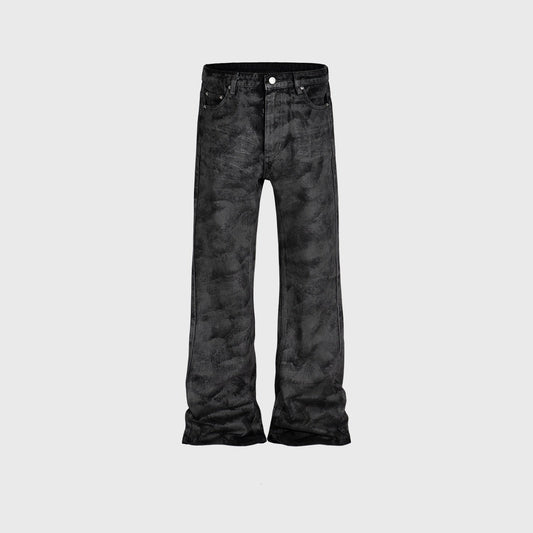 Men's Wide Leg Black Trousers Skinny Jeans