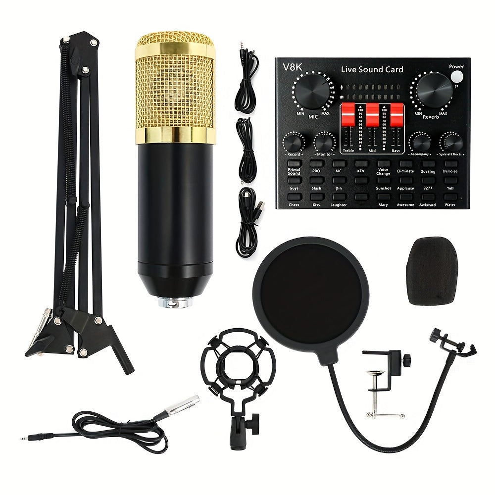 Complete Home Studio Recording Kit – Professional Podcast & Music Mixer with Condenser Microphone Set - Premium recording studio from Lizard Vigilante - Just $48.99! Shop now at Lizard Vigilante