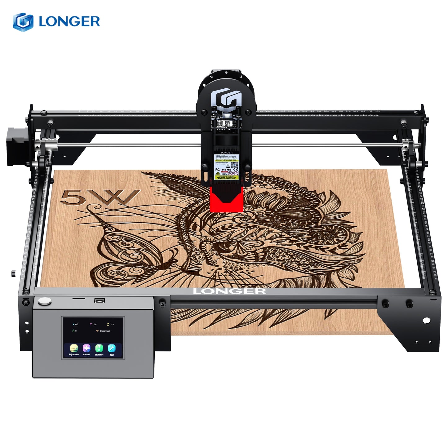 LONGER RAY5 5W Laser Engraver Machine – Quick Focus, Wi-Fi Control, High-Precision Compact Design for DIY Projects - Premium engraving machine from Lizard Vigilante - Just $269.99! Shop now at Lizard Vigilante