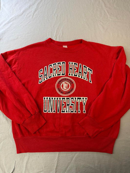 Vintage Sacred Heart University Crewneck Sweatshirt 1980s XL