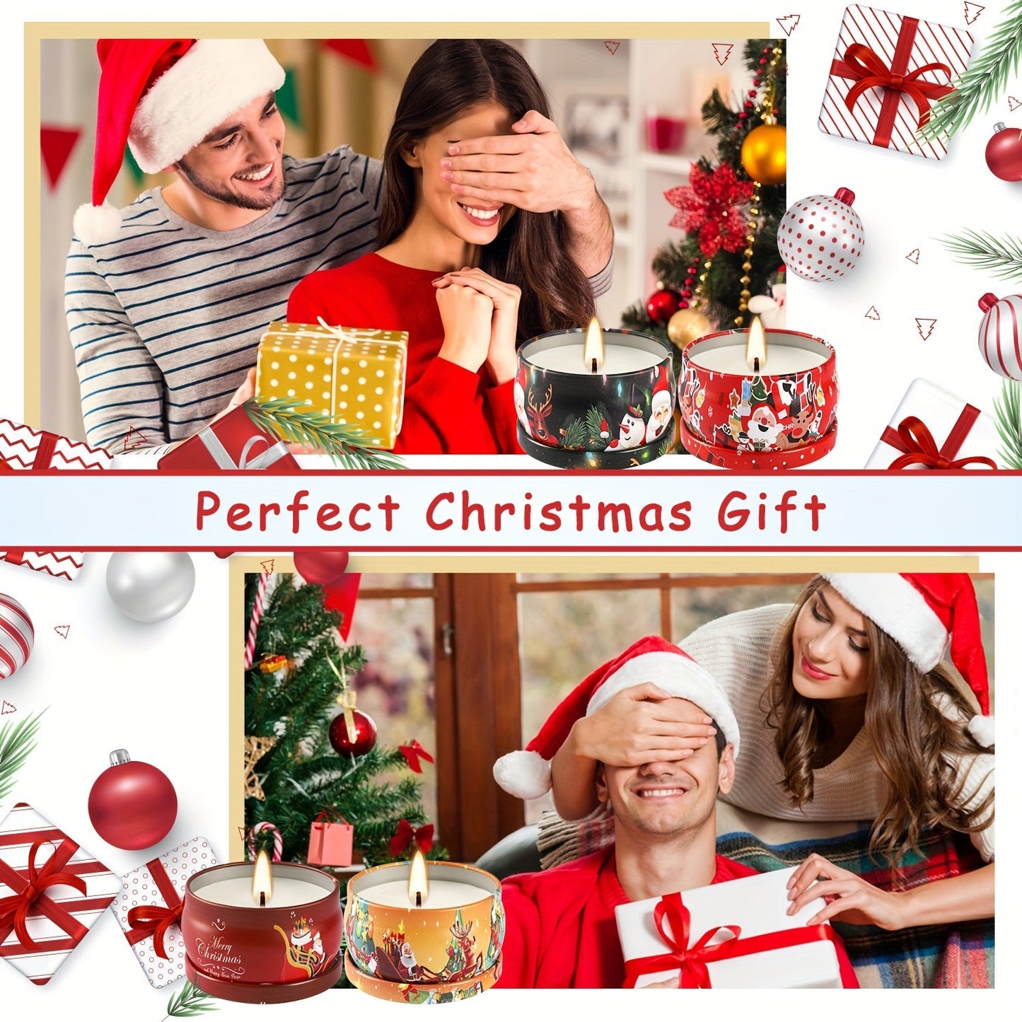 36pcs Christmas Scented Candle, Smoke-free, No-drip, Elegant Romantic Candle, Suitable For Family, Church, Seasonal Celebrations, Also Very Suitable For Christmas Use, As A Gift To Relatives And Friends.