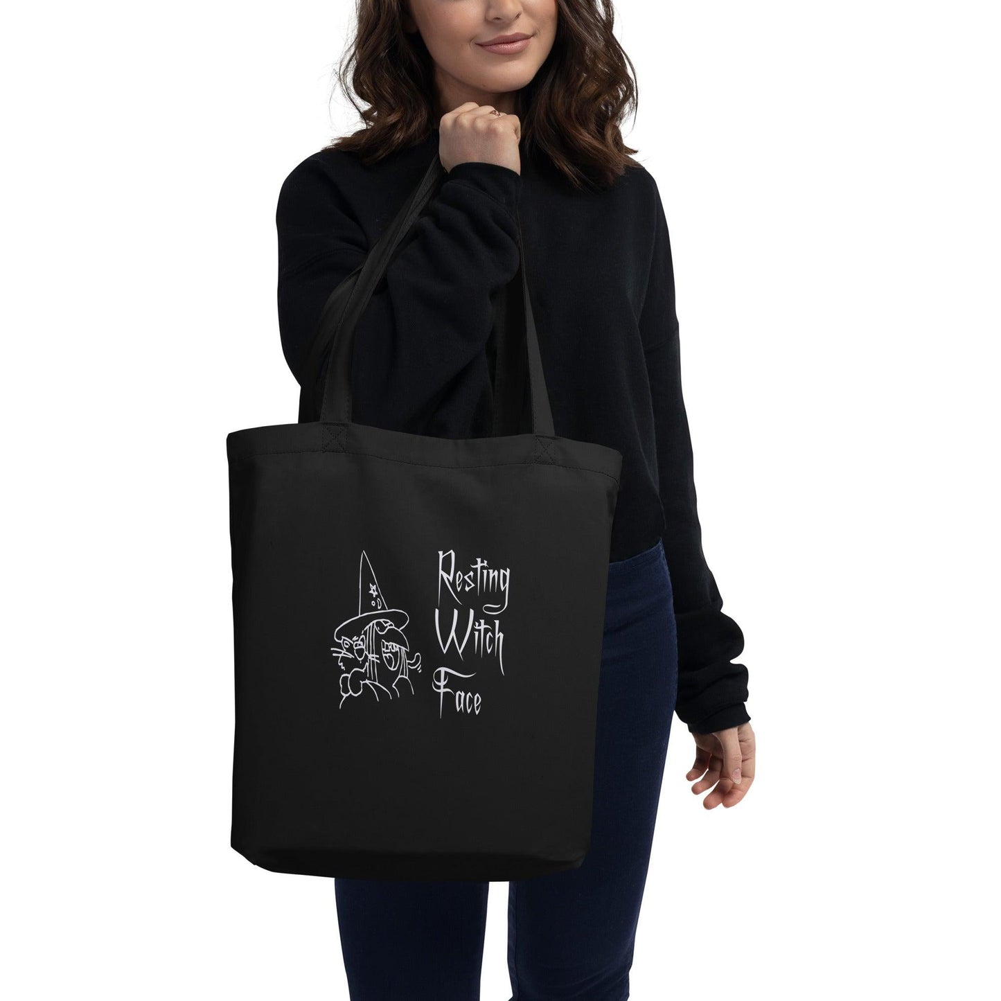 Resting Witch Face Eco Tote Bag - Lizard Vigilante