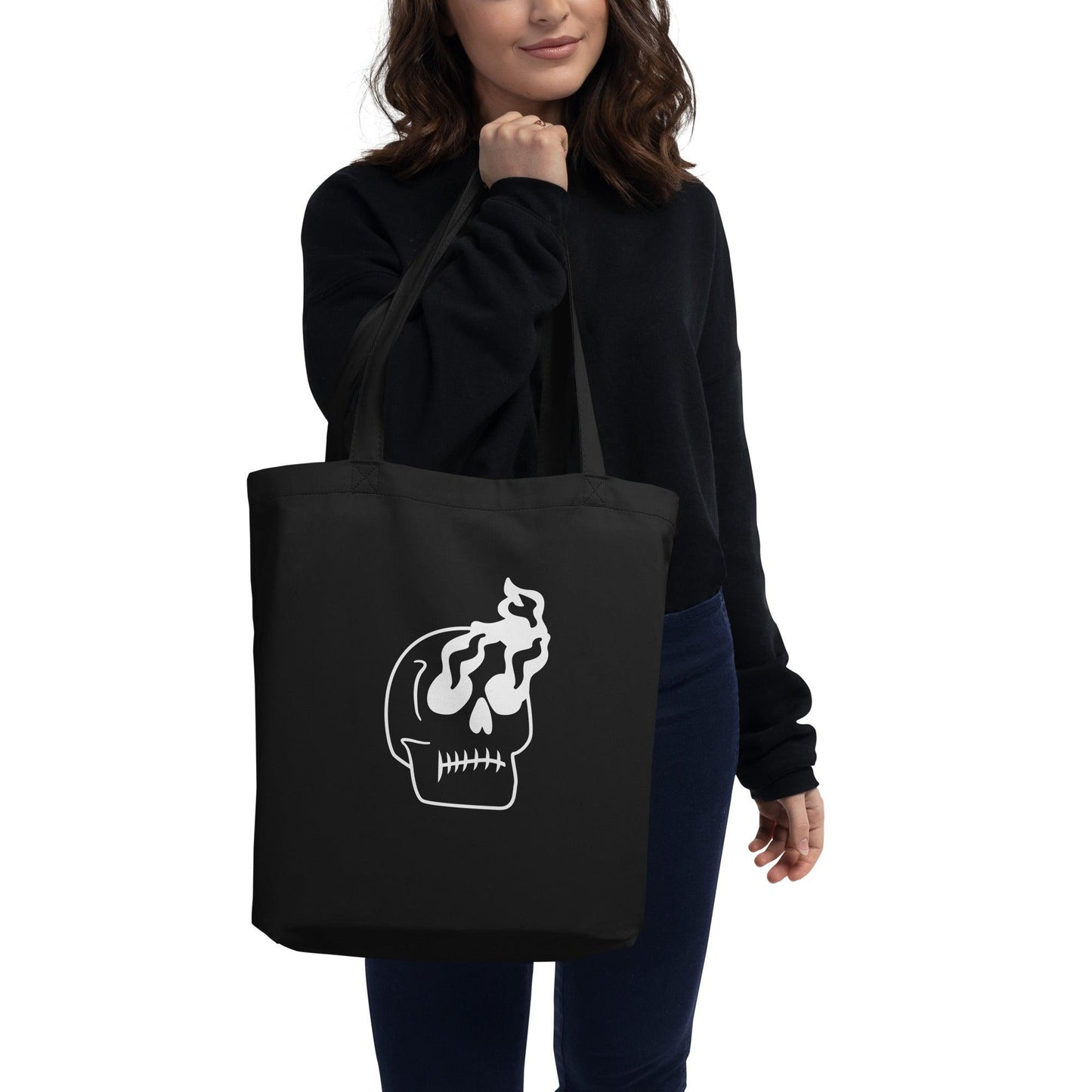 Smoke Skulled Eco Tote Bag - Lizard Vigilante