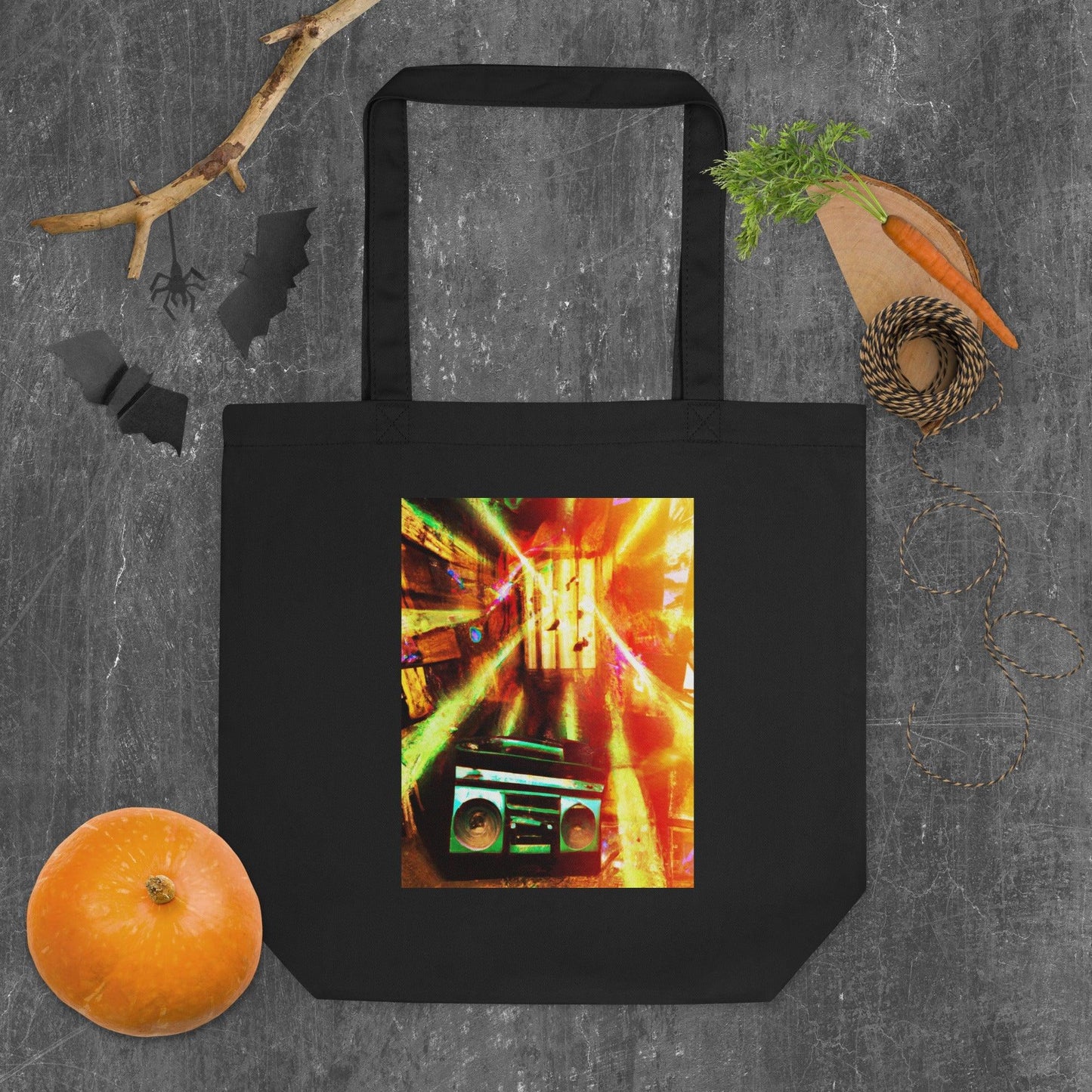 Prison BoomBox Light Burst Eco Tote Bag - Lizard Vigilante