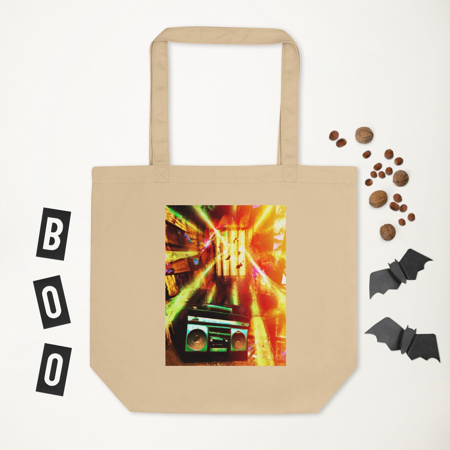 Prison BoomBox Light Burst Eco Tote Bag - Lizard Vigilante