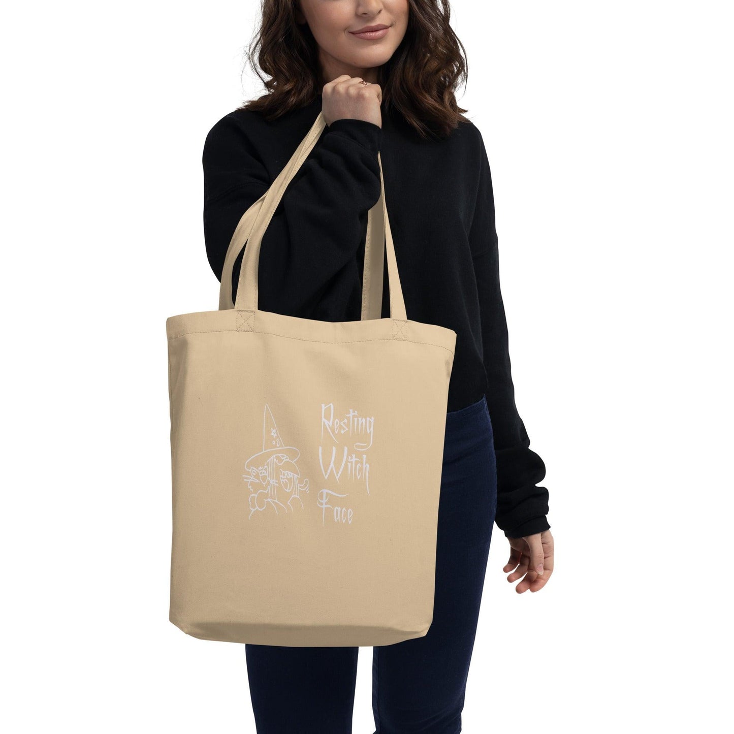 Resting Witch Face Eco Tote Bag - Lizard Vigilante