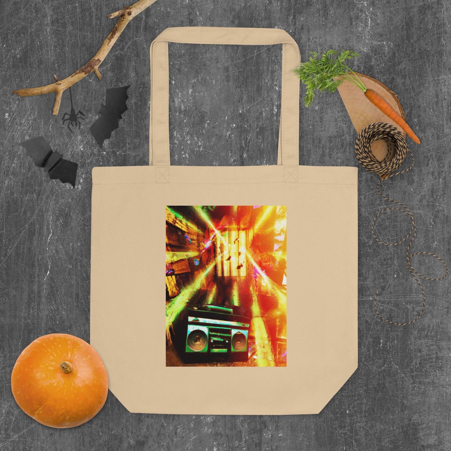 Prison BoomBox Light Burst Eco Tote Bag - Lizard Vigilante