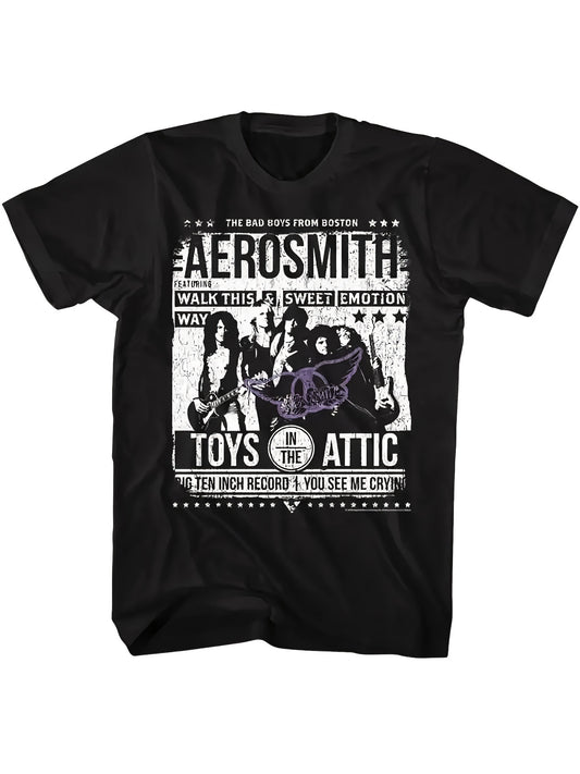 Aerosmith Toys In The Attic Poster Men's T Shirt Walk This Way Sweet Emotion - Premium  from Lizard Vigilante - Just $26.99! Shop now at Lizard Vigilante