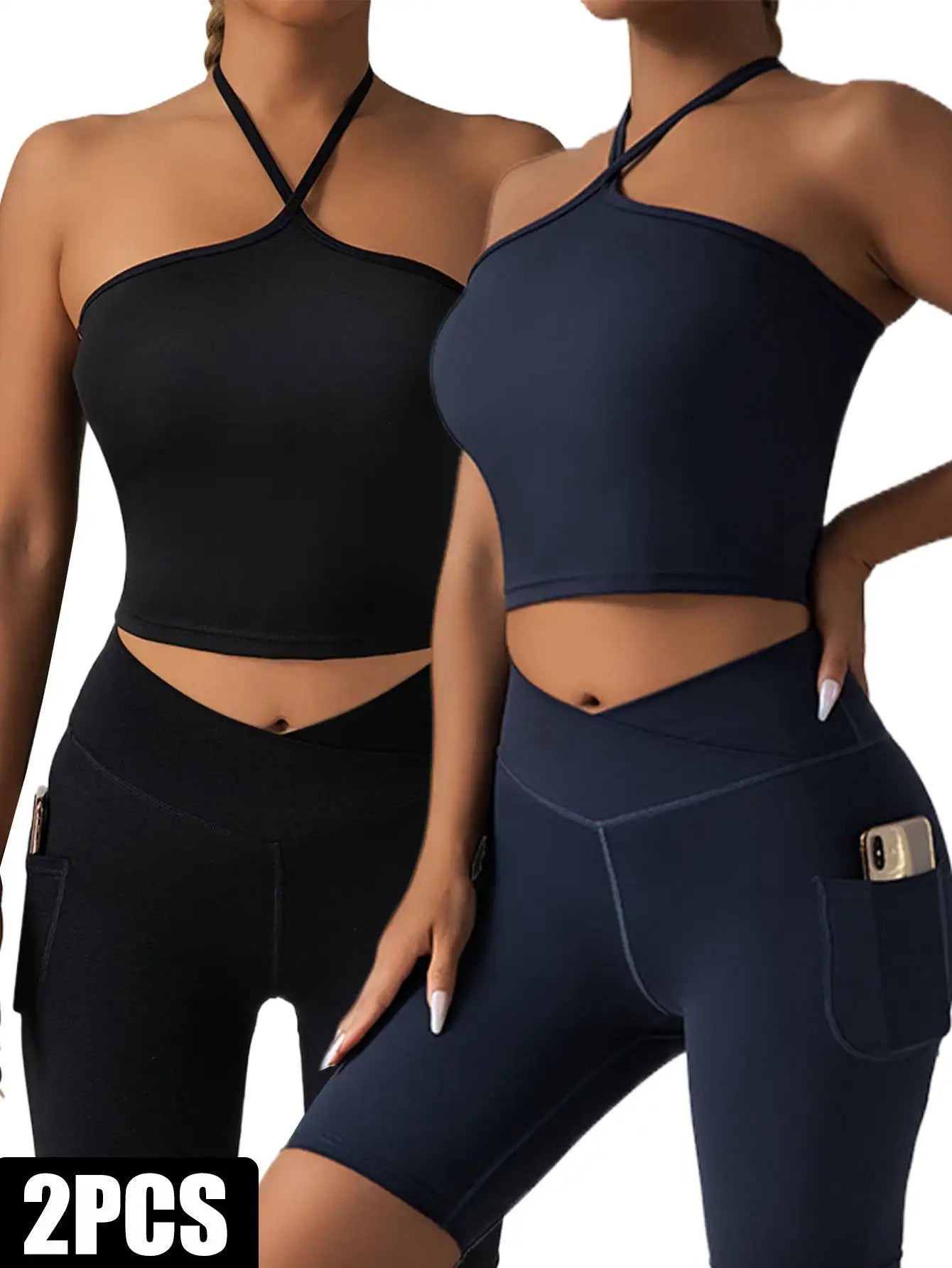 2 Pieces Sports Bra Athletic Running Sports Bra