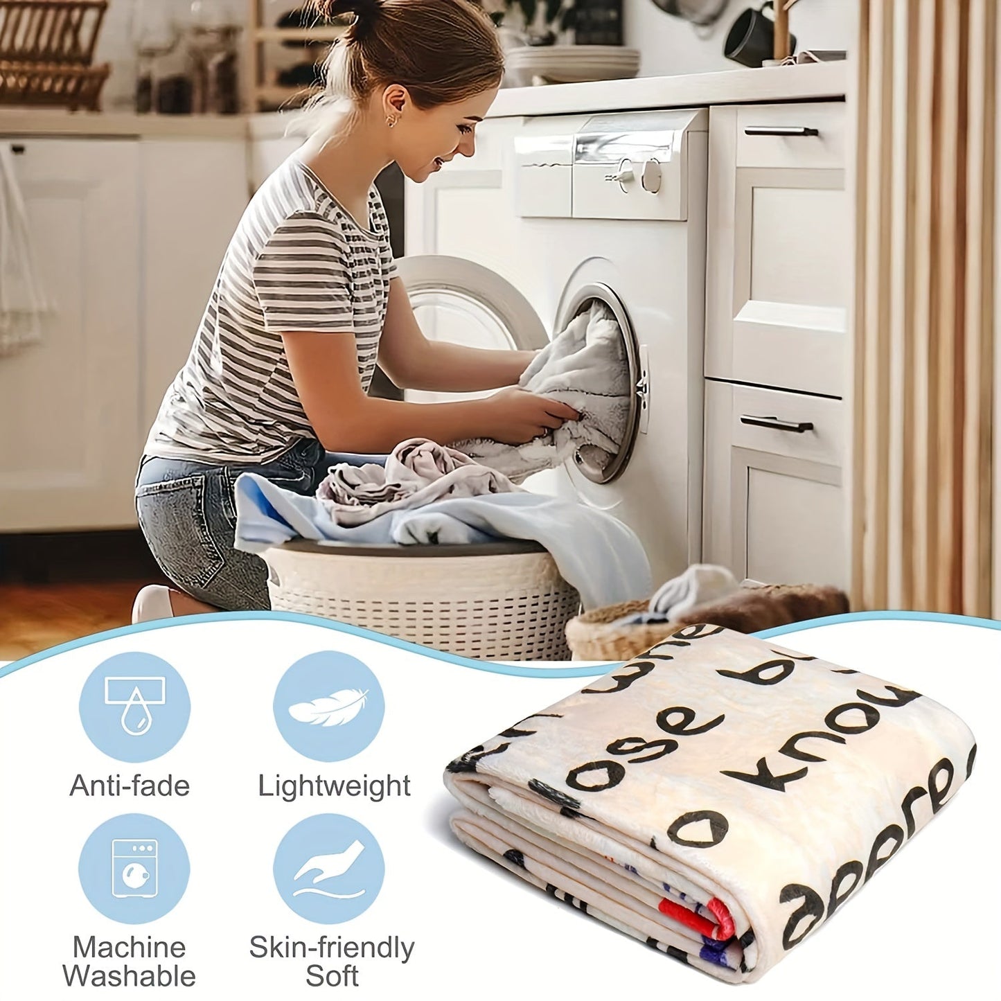 1pc Soft Flannel Envelope Blanket for Mom - Perfect Gift for Birthday, Mother's Day, Valentine's Day, and More