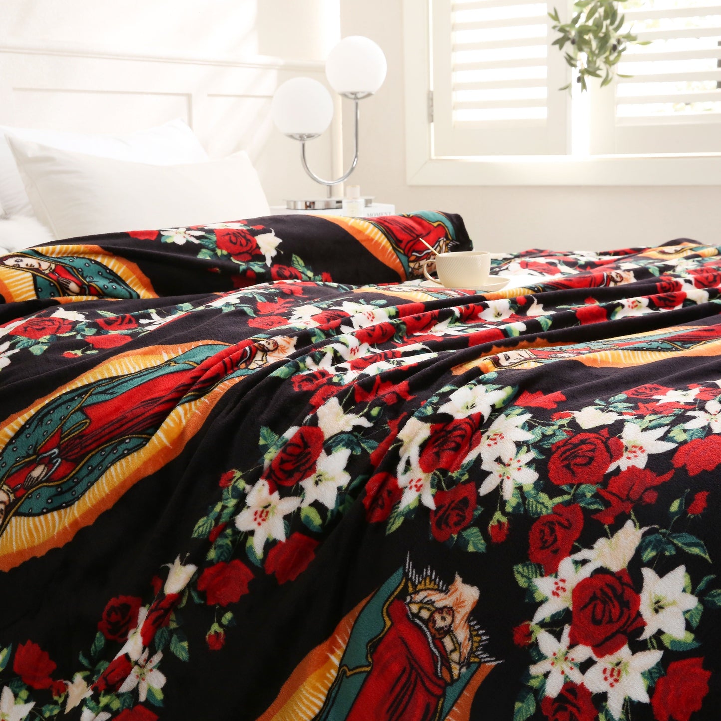 1pc Southwest Native American Flannel Polyester Throw Double-side Printed Blanket, Aztec Geometry Pattern Travel Couch Bed Blanket Plush Soft Lightweight Blanket For All Season