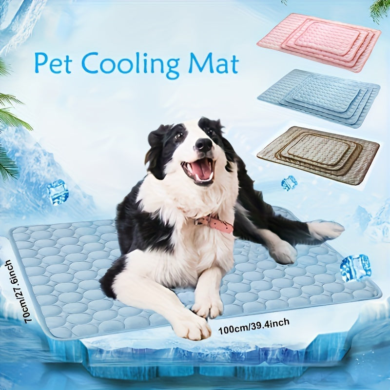 Ultimate Cooling Pet Bed Mat - Self-Cooling, Breathable, Summer Heat Relief, Orthopedic Support, Comfortable Sleeping Blanket for Dogs - Perfect for Hot Weather, Outdoor, and Indoor Use