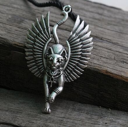 Ancient Egypt Bastet Goddess of Cats Stainless Steel Necklace