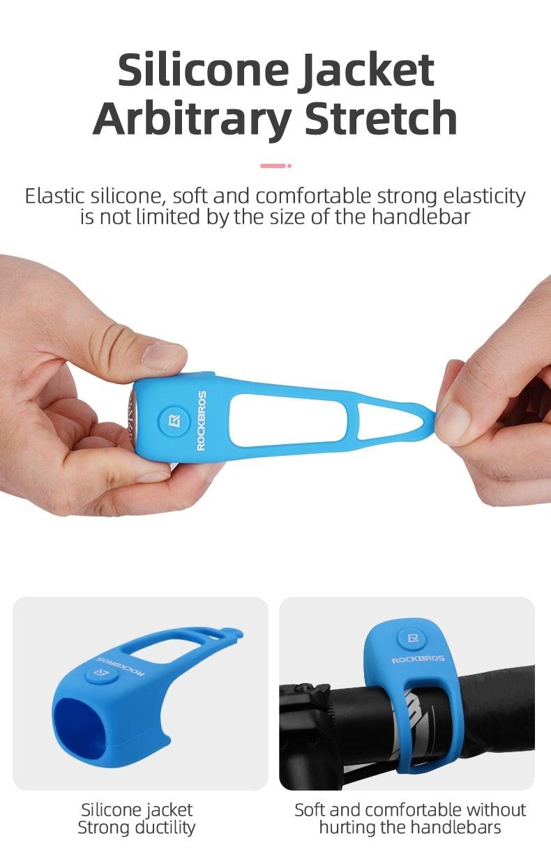 Electric Cycling Bell 90 dB Horn Rainproof  Bicycle Handlebar Silica Gel Shell Ring Bike Bell Bicycle Accessories Electric Cycling Bells Water-Resistant Cycling Bells Horn Loud Bicycle Horns Bicycle Accessories