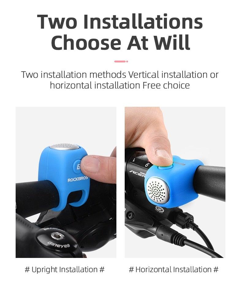 Electric Cycling Bell 90 dB Horn Rainproof  Bicycle Handlebar Silica Gel Shell Ring Bike Bell Bicycle Accessories Electric Cycling Bells Water-Resistant Cycling Bells Horn Loud Bicycle Horns Bicycle Accessories