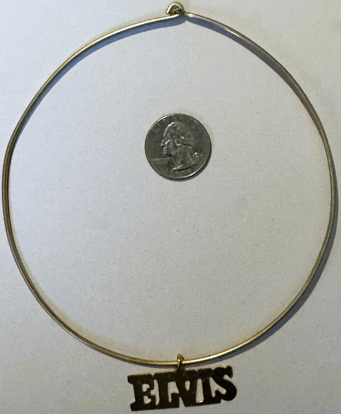 Vintage 1970s Gold Elvis Choker Necklace Rocks the King's Style