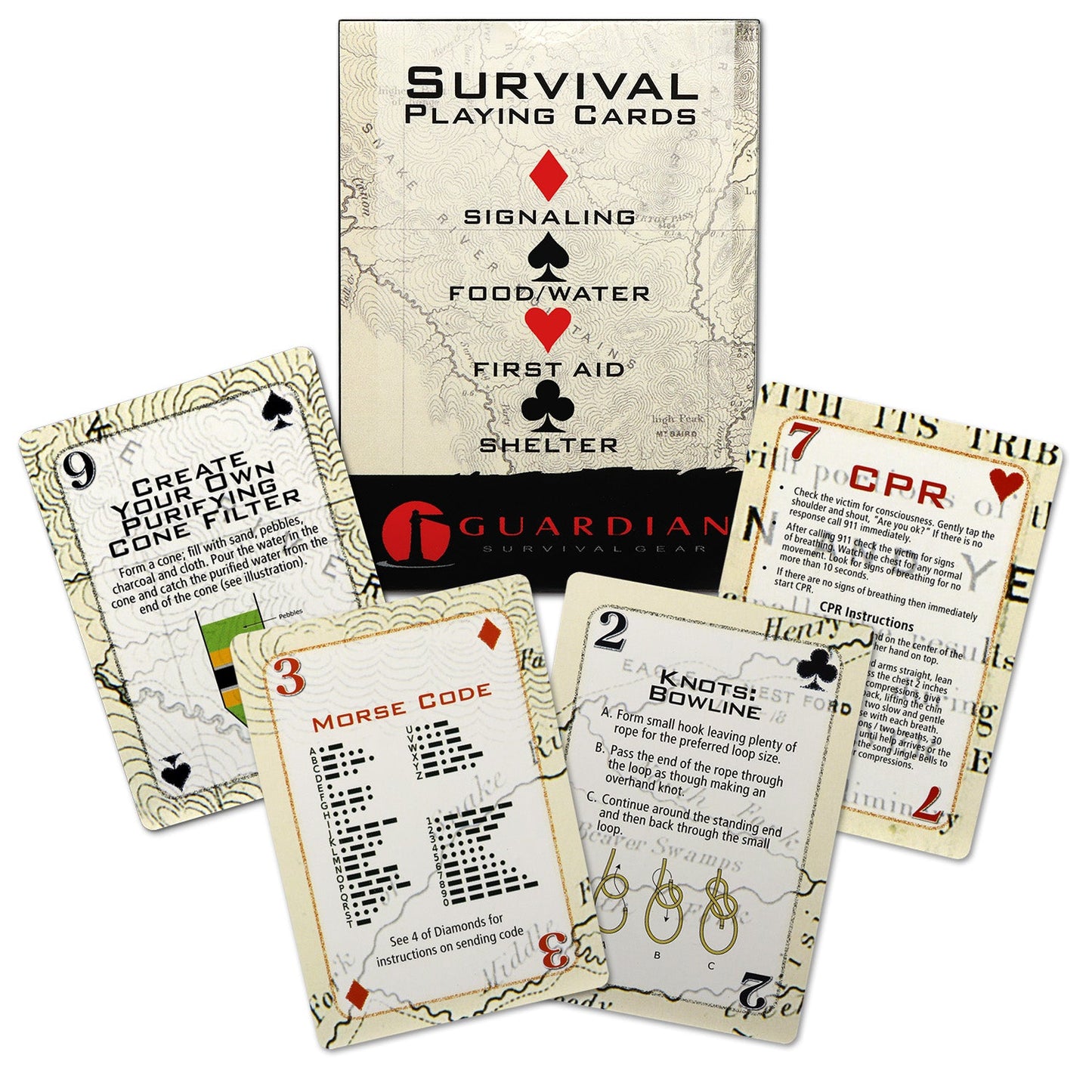 Quake Kits Survival Playing Cards | Essential Skills on Every Card