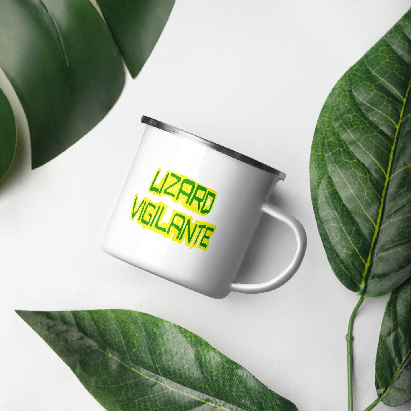 Lizard Vigilante Logoo Enamel Mug - Lizard Vigilante