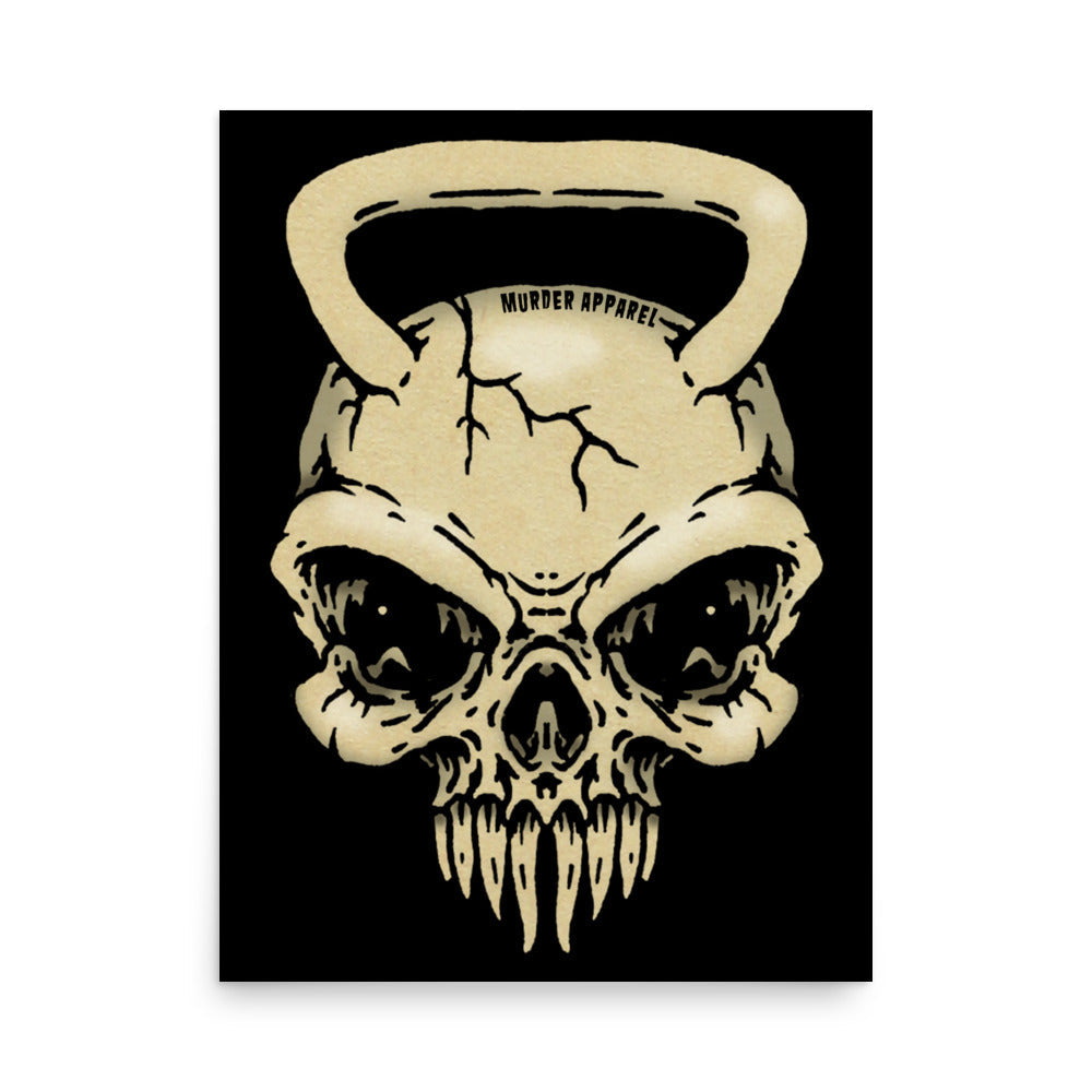 Kettlebell Skull Poster