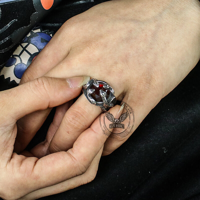 Entwine Snakes Stainless Steel Zircon Ring