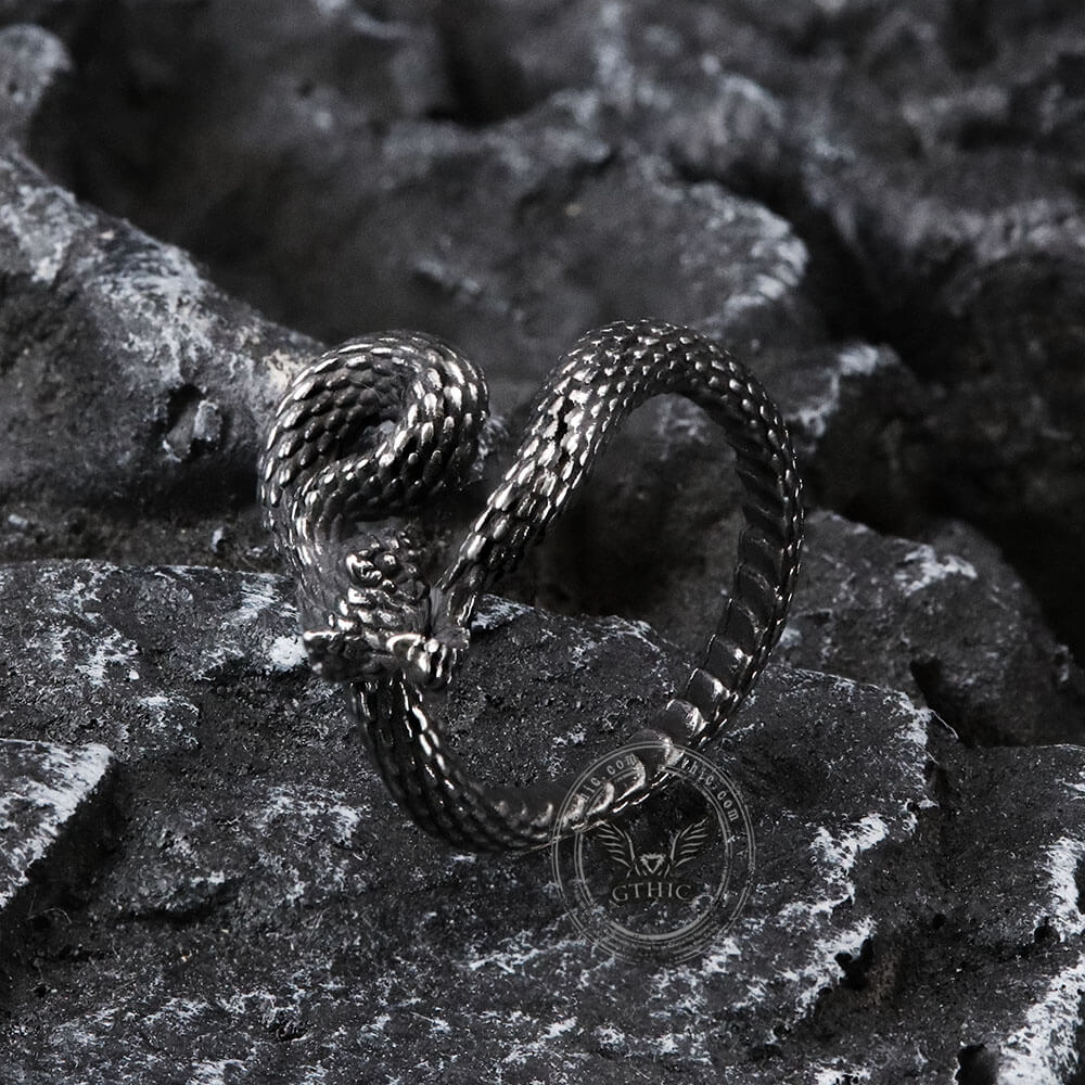 Entwined Snake Stainless Steel Ring
