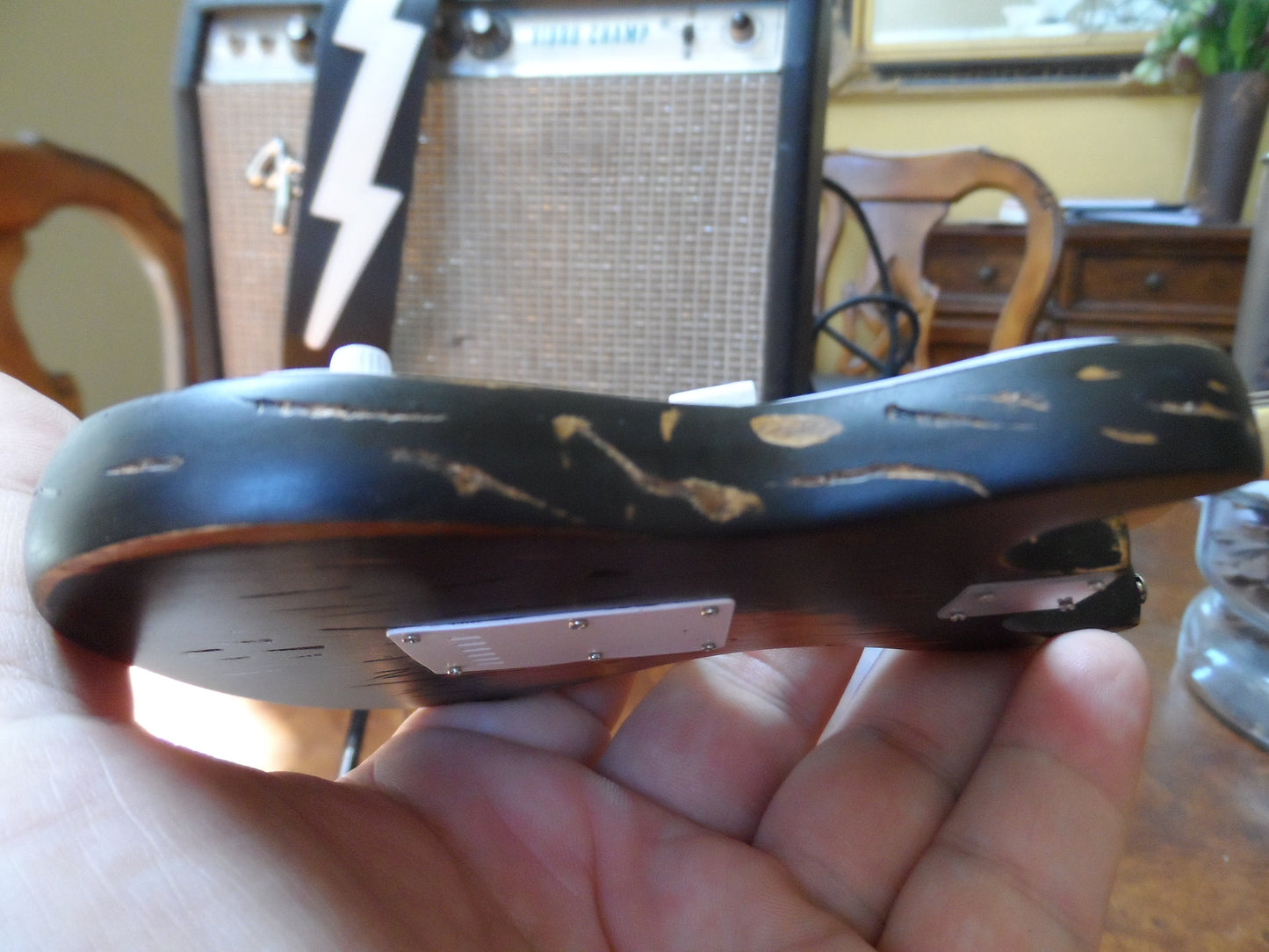 ERIC CLAPTON-Signature Vintage Distressed Black Strat 1:4Scale Guitar~Axe Heaven