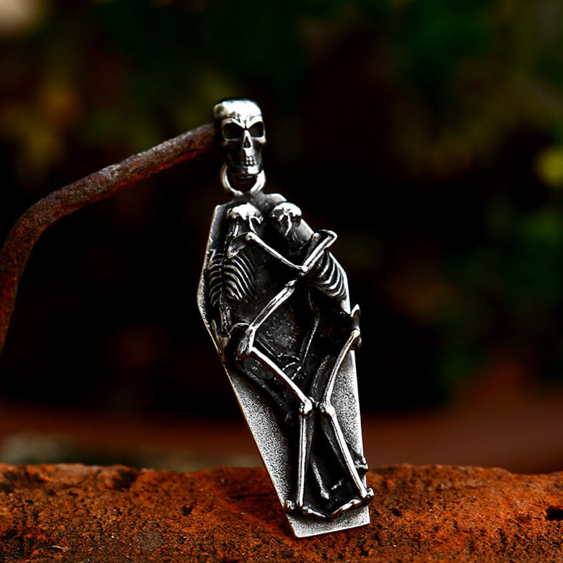 Eternal Lovers Stainless Steel Skull Pendant